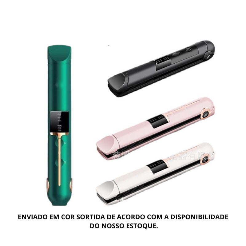 Mini Chapinha Prancha De Bolsa Sem Fio Portátil USB Recarregável