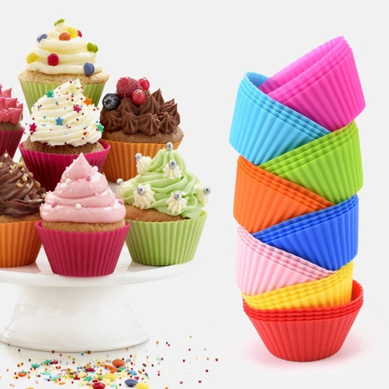 Kit Forminha De Silicone Cupcake – 12 Peças